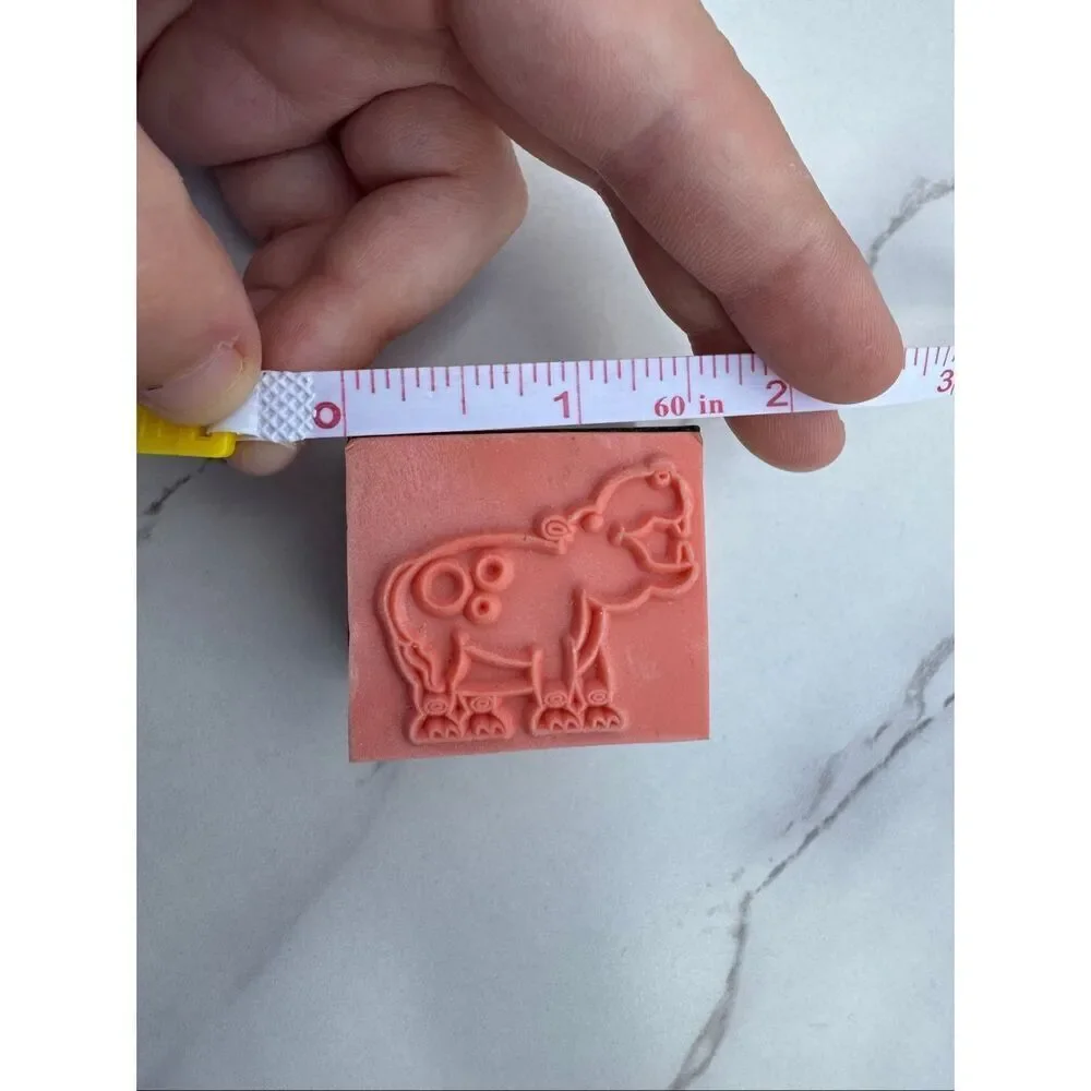New Cartoon Hippo Rubber Stamp